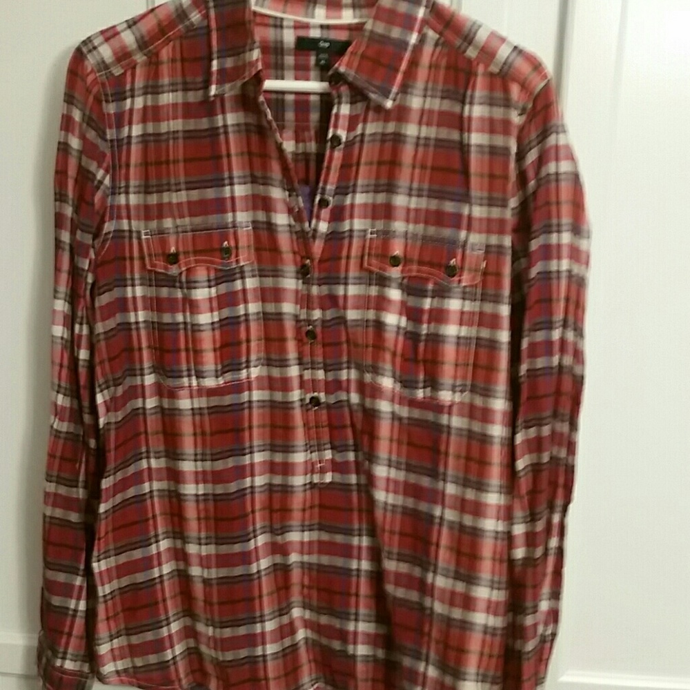 Plaid GAP plaid blouse